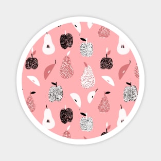 Dotted Apples and Pears (pink) Magnet